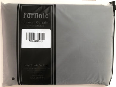 Furlinic Shower Curtain with Hooks,Extra Long 100% Polyester Bathroom Shower Curtains Waterproof(Dark Blue),180 x 180cm(71 x 71 Inch).