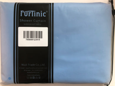 Furlinic Shower Curtain,Solid Blue Mould and Mildew Resistant 180 x 180 cm (71 x 71 Inch) | 100% Polyester.