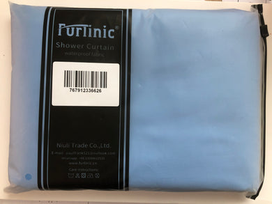 Furlinic Extra Long Shower Curtain with Hooks,100% Polyester Bathroom Shower Curtain Waterproof(Blue Sky),200 x 240cm(78 x 94 Inch).